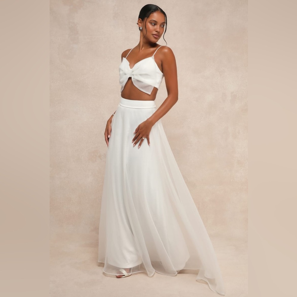 Lulu’s Organza Bow Button Two Piece Dress